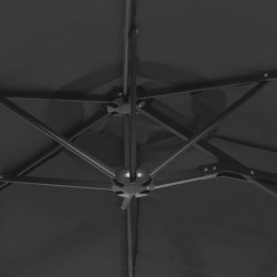 Doppelsonnenschirm Schwarz 316x240 cm