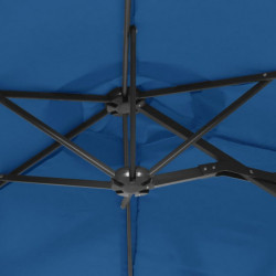 Doppelsonnenschirm Azurblau 316x240 cm