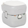 Camping-Toilette Tragbar Grau und Weiß 22+12 L HDPE