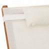Schaukelstuhl Weiß Textilene und Massivholz Pappel