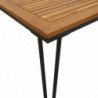 Gartentisch mit Haarnadel-Beinen 140×80×75 cm Massivholz Akazie