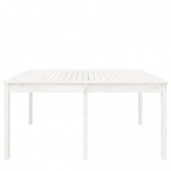 Gartentisch Weiß 159,5x82,5x76 cm Massivholz Kiefer