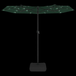 Doppelsonnenschirm mit LEDs Grün 316x240 cm
