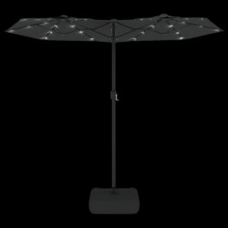 Doppelsonnenschirm mit LEDs Anthrazit 316x240 cm