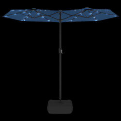 Doppelsonnenschirm mit LEDs Azurblau 316x240 cm