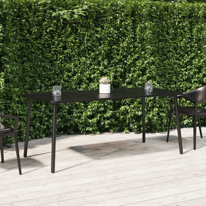 Gartentisch Anthrazit 165x80x71 cm Stahl