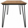 Gartentisch mit Haarnadel-Beinen 160x80x75 cm Massivholz Akazie