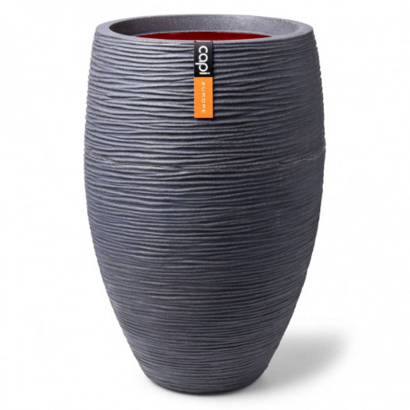 Capi Vase Nature Rib Elegant Deluxe 45x72 cm Dunkelgrau