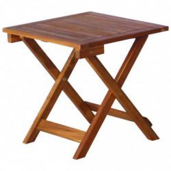 Sonnenliege mit Tisch und Auflage Massivholz Akazie