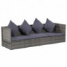 Gartenbett Grau 200×60 cm Poly Rattan