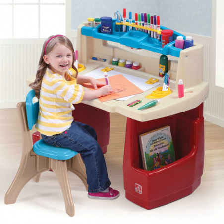 Step2 Kinder-Schreibtisch mit Hocker Deluxe Artists