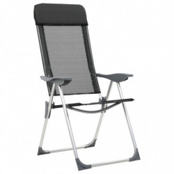 Klappbare Campingstühle 4 Stk. Aluminium Schwarz