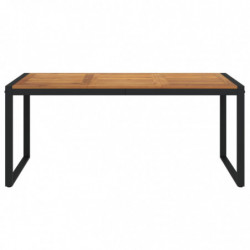 Gartentisch mit Gestell U-Form 180x90x75 cm Akazie Massivholz