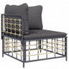 Ecksofas mit Kissen 2 Stk. Modular Poly Rattan