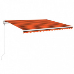 Gelenkarmmarkise Automatisch 400x350 cm Orange und Braun