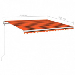 Gelenkarmmarkise Automatisch 400x350 cm Orange und Braun