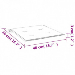 Gartenstuhl-Kissen 2 Stk. Blattmuster 40x40x3 cm Stoff