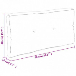 Palettenkissen Grau Karomuster 80x40x10 cm Stoff