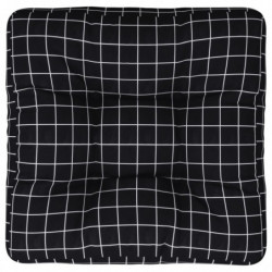 Palettenkissen Schwarz Karomuster 58x58x10 cm Oxford-Gewebe