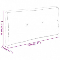 Palettenkissen Schwarz Karomuster 70x40x12 cm Stoff