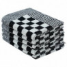 10-tlg. Handtuch-Set Schwarz und Weiß Baumwolle