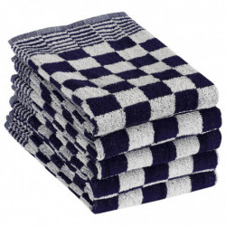 10-tlg. Handtuch-Set Blau und Weiß Baumwolle