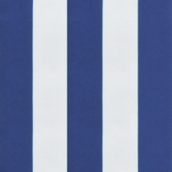 Niedriglehner-Auflagen 4 Stk. Blau & Weiß Gestreift Stoff