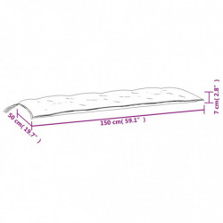 Gartenbank-Auflagen 2-tlg. Mehrfarbig 150x50x7 cm Stoff