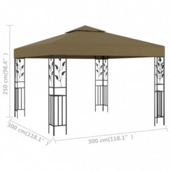 Pavillon Waclaw 3x3 m Taupe 180 g/m²