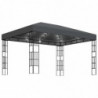 Pavillon Whoopi mit LED-Lichterkette 3x4 m Anthrazit