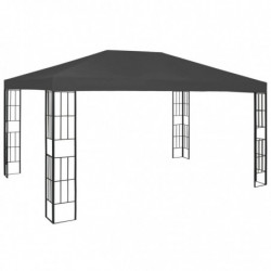 Pavillon Whoopi mit LED-Lichterkette 3x4 m Anthrazit