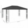 Pavillon Whoopi mit LED-Lichterkette 3x4 m Anthrazit