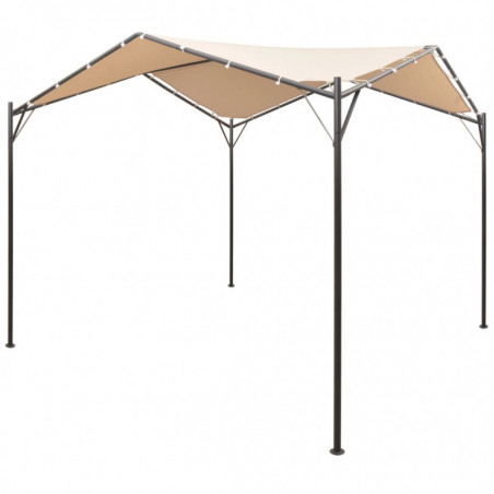 Pavillon Partyzelt Überdachung 4x4 m Stahl Beige