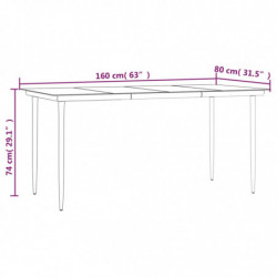 7-tlg. Garten-Essgruppe Poly Rattan und Stahl