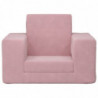 Kindersofa Rosa Weich Plüsch