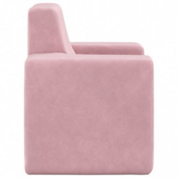 Kindersofa Rosa Weich Plüsch