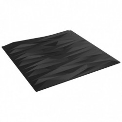 Wandpaneele 12 Stk. Schwarz 50x50 cm EPS 3 m² Stein