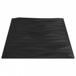 Wandpaneele 12 Stk. Schwarz 50x50 cm EPS 3 m² Stein