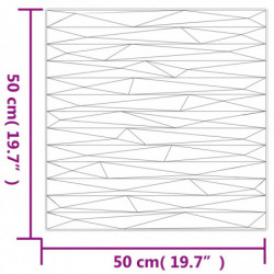 Wandpaneele 12 Stk. Schwarz 50x50 cm EPS 3 m² Stein