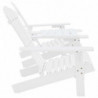 Garten-Adirondack-Stühle mit Teetisch Massivholz Tanne Weiß