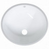 Waschbecken Weiß 37x31x17,5 cm Oval Keramik
