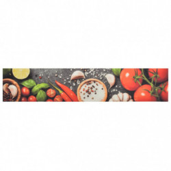Küchenteppich Waschbar Gemüse 60x300 cm Samt