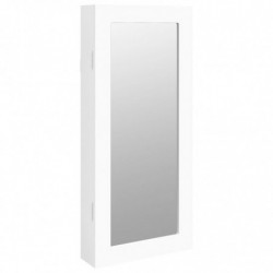 Schmuckschrank mit Spiegel Wandmontage Weiß 30x8,5x67 cm