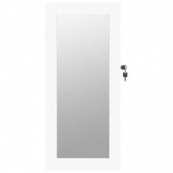 Schmuckschrank mit Spiegel Wandmontage Weiß 30x8,5x67 cm