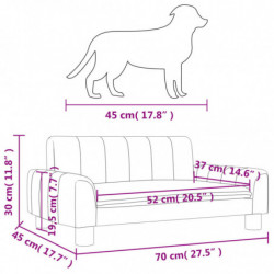 Hundebett Dunkelgrau 70x45x30 cm Stoff