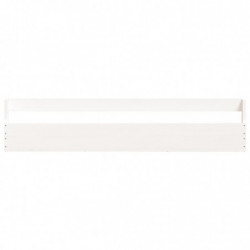 Wand-Schuhregale 2 Stk. Weiß 110x9x23 cm Massivholz Kiefer