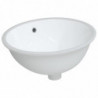 Waschbecken Weiß 47x39x21 cm Oval Keramik