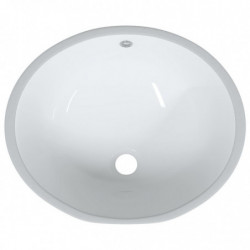 Waschbecken Weiß 49x40,5x21 cm Oval Keramik