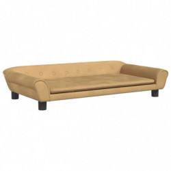 Hundebett Braun 100x50x21 cm Samt