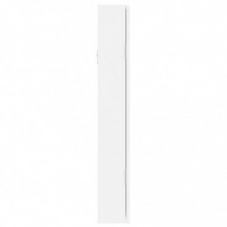 Spiegel-Schmuckschrank mit LED-Beleuchtung Wandmontage Weiß